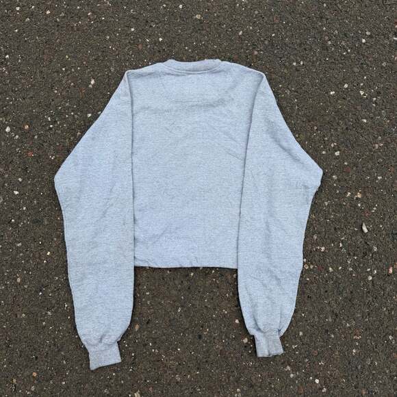 Champion Eco Authentic Cropped Gray Crewneck Sweatshirt - Picture 3 of 3